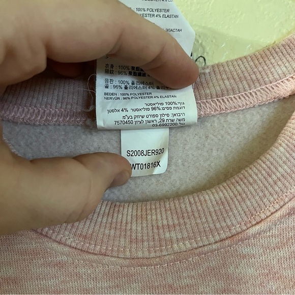 New Balance Women's Size Small Crew Neck Light Pink Heather Sweatshirt - Picture 6 of 9